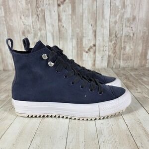 Converse All Star Lugged High‎ Top Sneakers Navy Blue Suede Women's